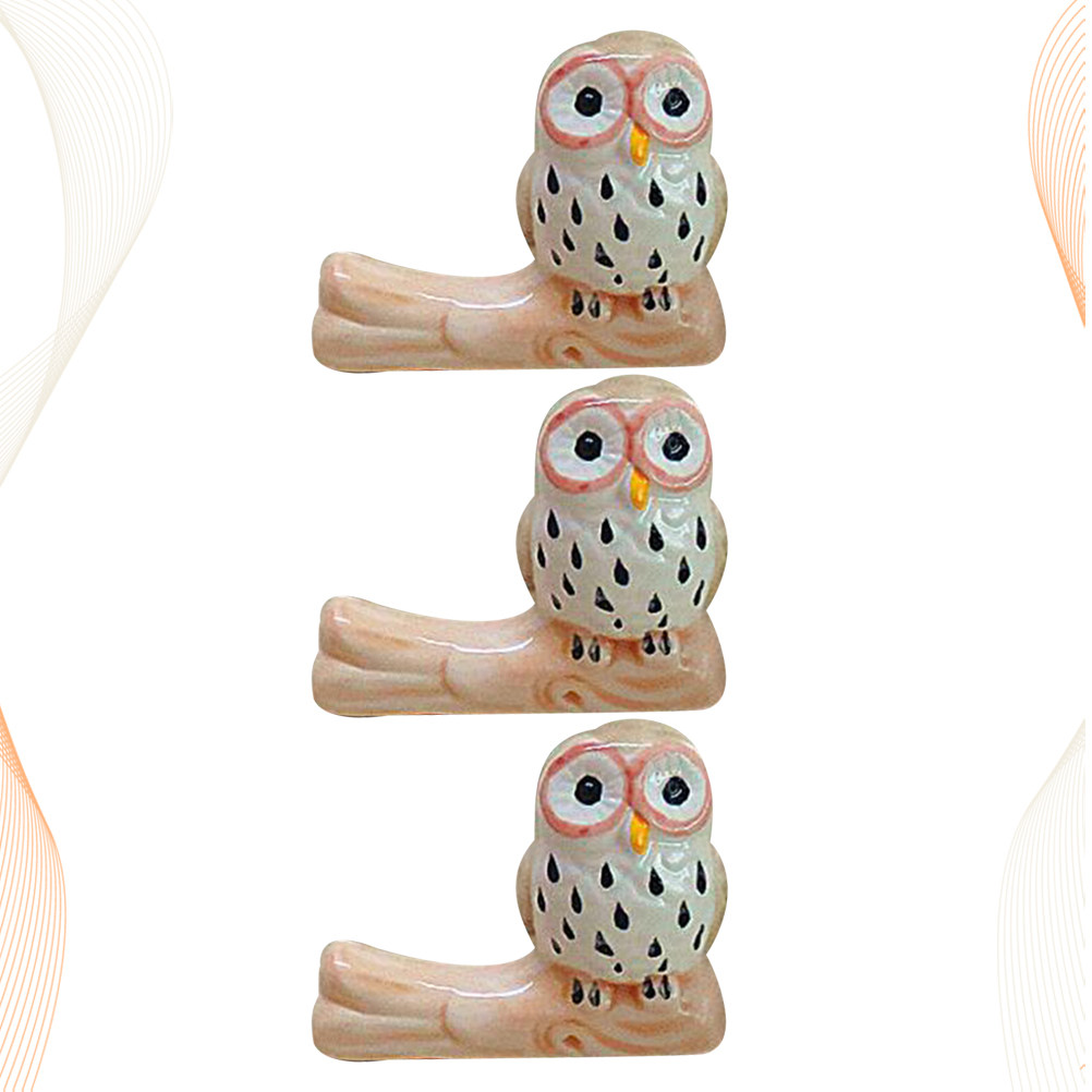 Chopstick Rest Ceramic - 3Pcs Owl Chopstick Holder Ceramic Cute