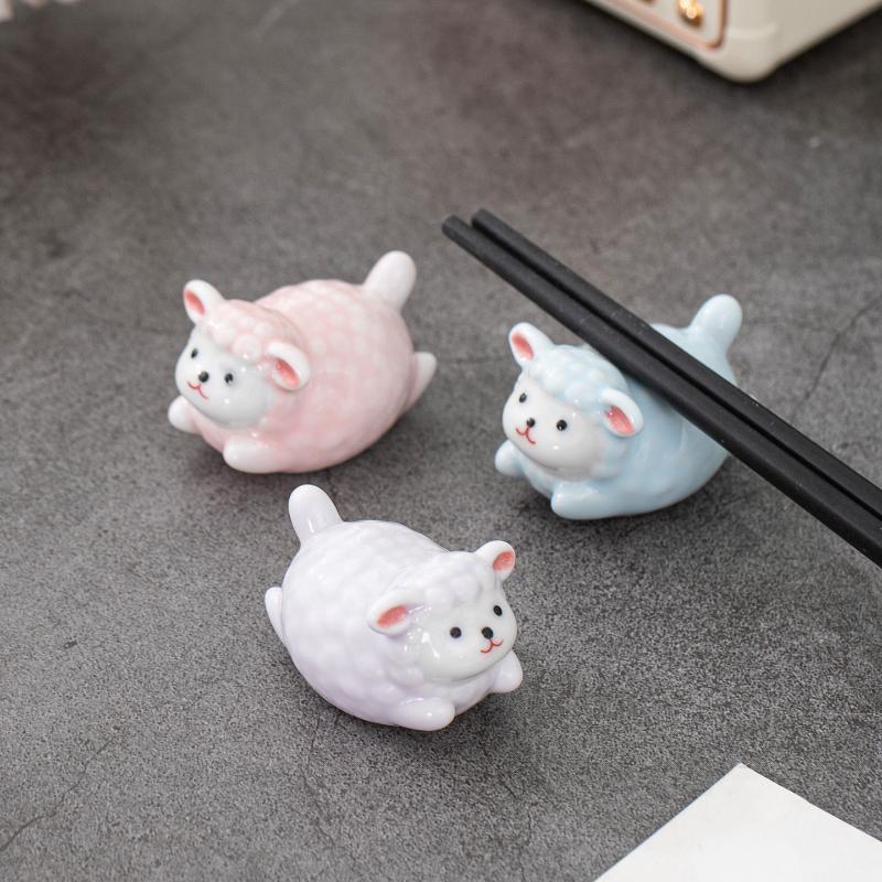 1pc Ceramic Little Sheep Chops - Chopstick Rest Ceramic ulasan dan harga