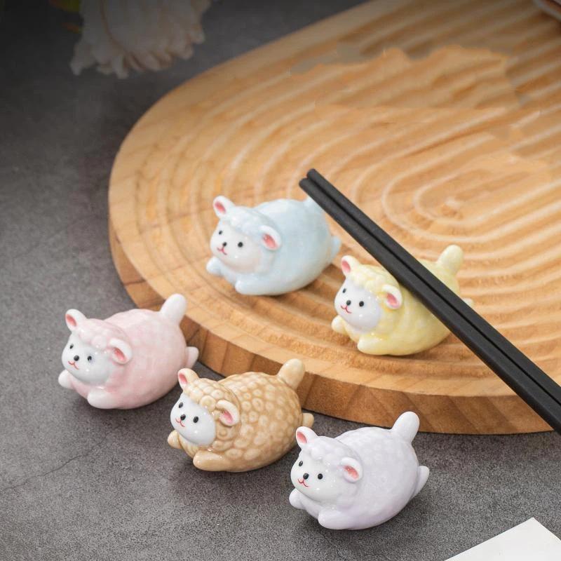 1pc Ceramic Little Sheep Chops - Chopstick Rest Ceramic ulasan dan harga