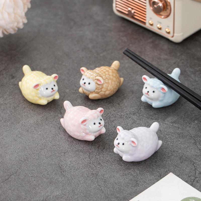 1pc Ceramic Little Sheep Chops - Chopstick Rest Ceramic ulasan dan harga