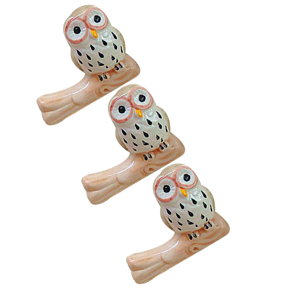 3Pcs Owl Chopstick Holder Cera - Chopstick Rest Ceramic ulasan dan harga