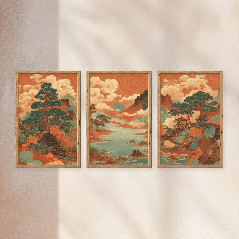 3Pcs Vintage Japanese Ukiyo-e  - Japanese Living Lifestyle ulasan dan harga