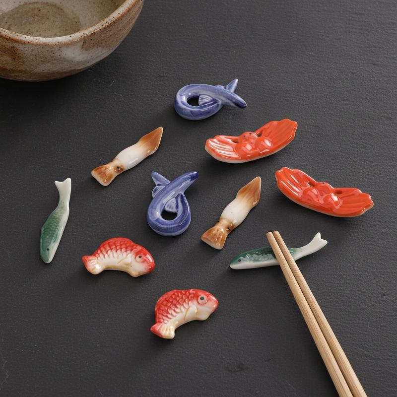 Fish Shape Ceramic Chopsticks  - Chopstick Rest Ceramic ulasan dan harga