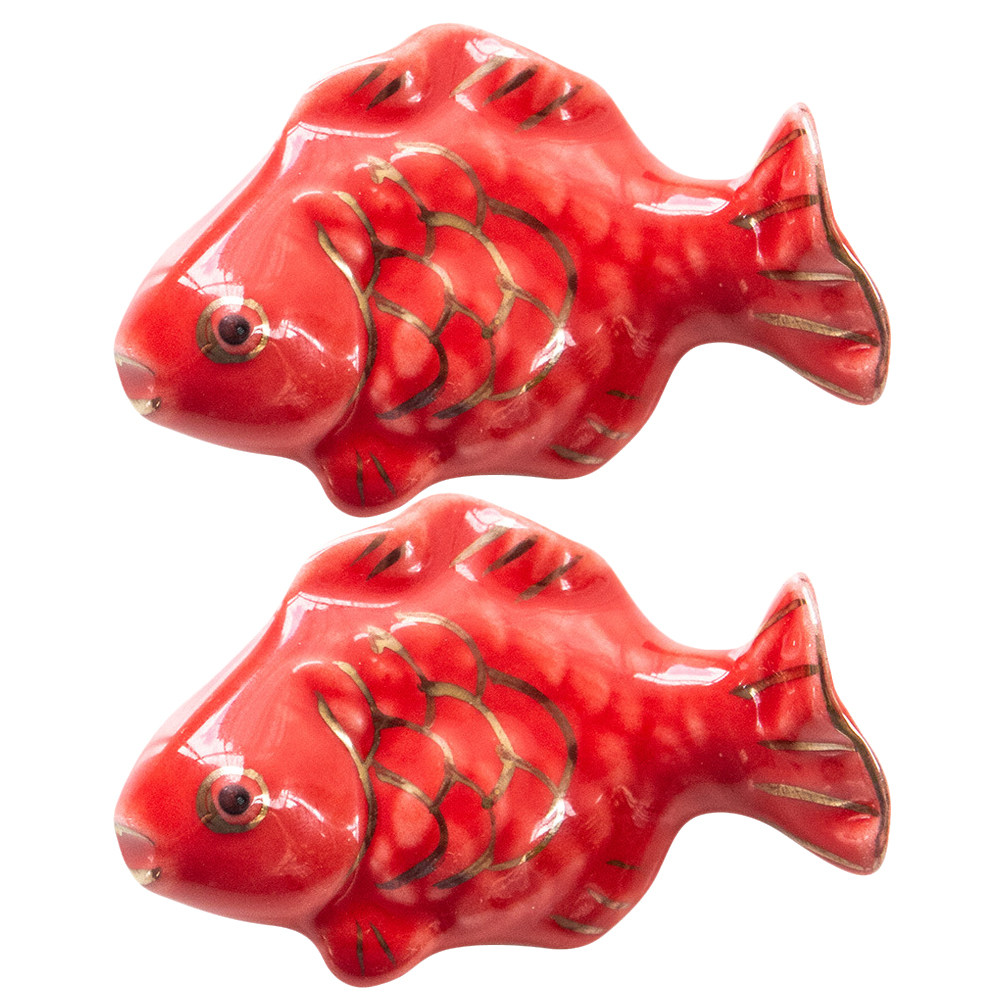 2Pcs Red Shape Ceramic Chopsti - Chopstick Rest Ceramic ulasan dan harga