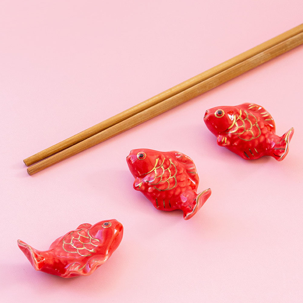 2Pcs Red Shape Ceramic Chopsti - Chopstick Rest Ceramic ulasan dan harga
