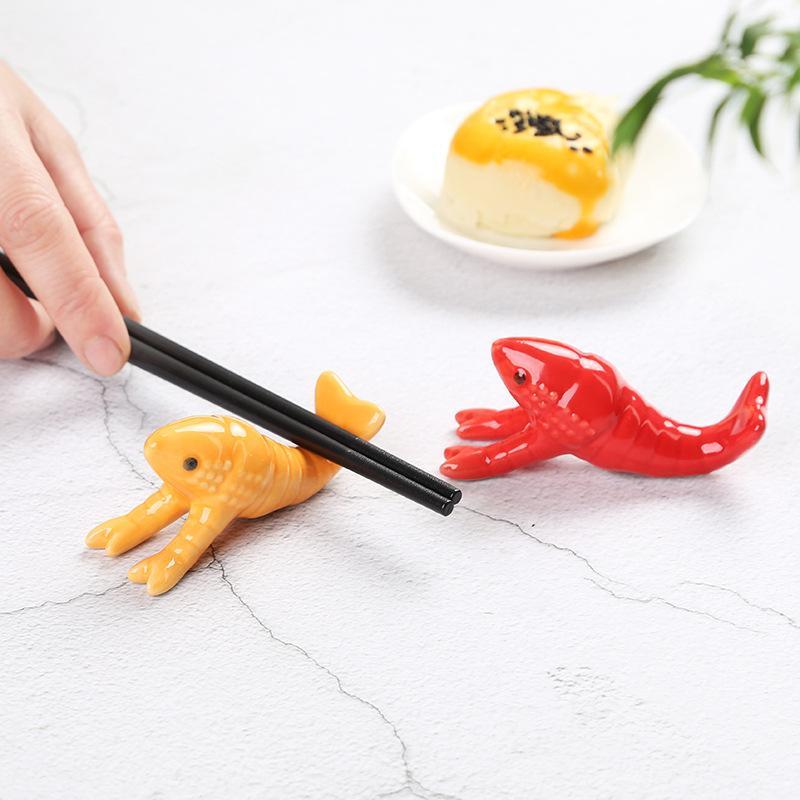 -Cute Vivid Ceramic Crayfish C - Chopstick Rest Ceramic ulasan dan harga