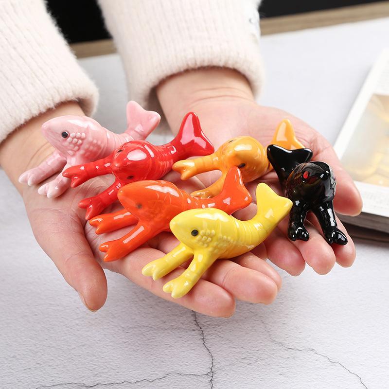 -Cute Vivid Ceramic Crayfish C - Chopstick Rest Ceramic ulasan dan harga