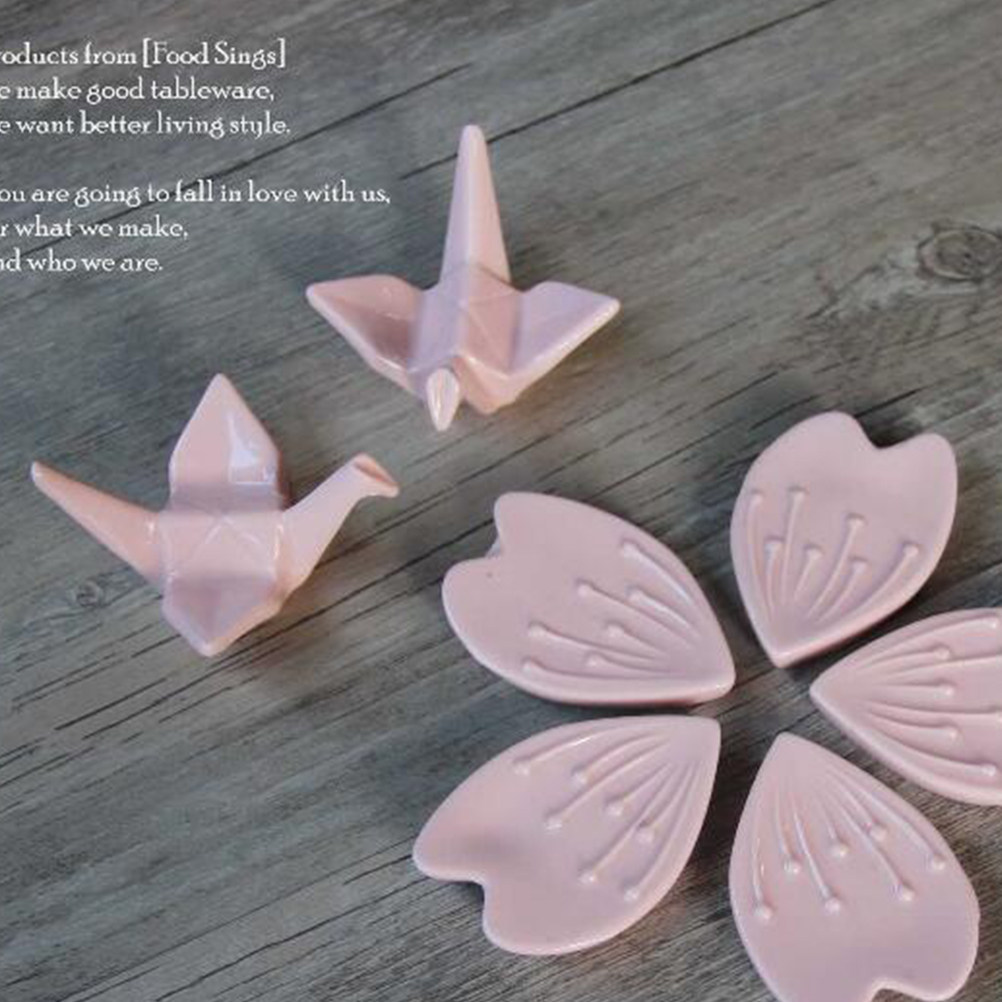 4Pcs Chopsticks Rests Ceramic  - Chopstick Rest Ceramic ulasan dan harga