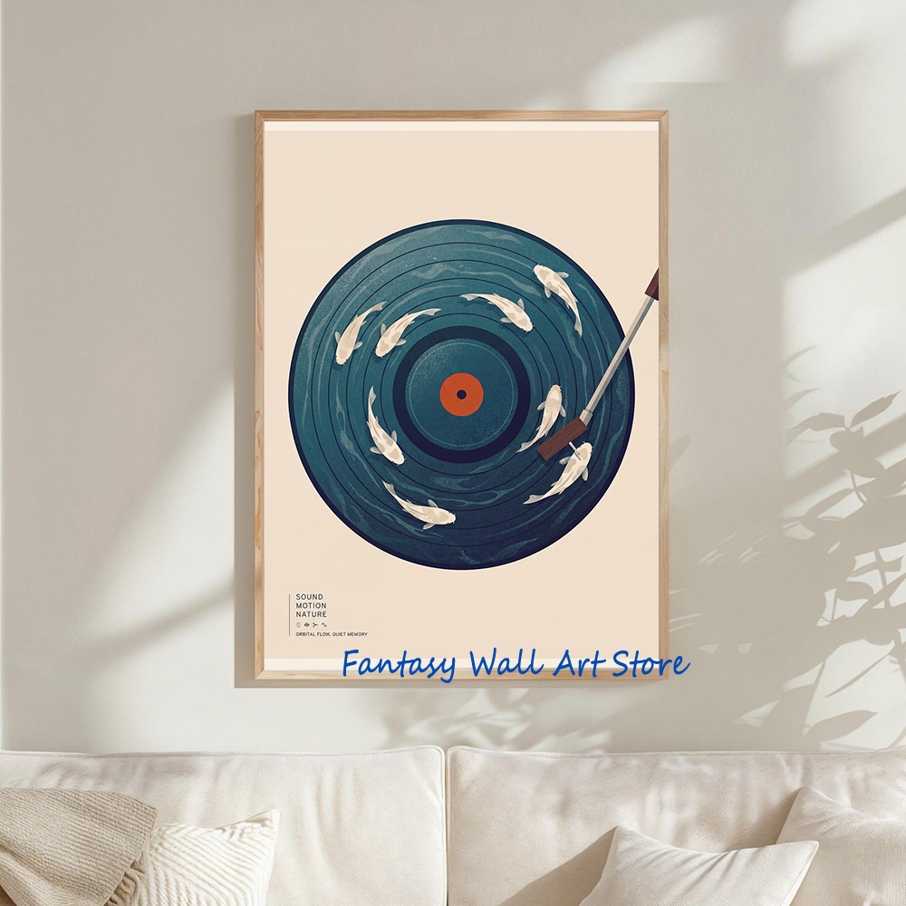 Retro Record Music Japanese Po - Japanese Living Lifestyle ulasan dan harga